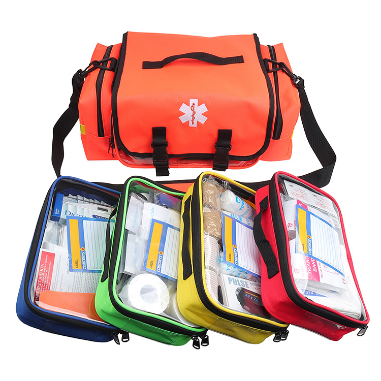 Professional Essentials EMT/EMS Trauma Pack Kit de rescate de emergencia con 4 kits de primeros auxilios individuales