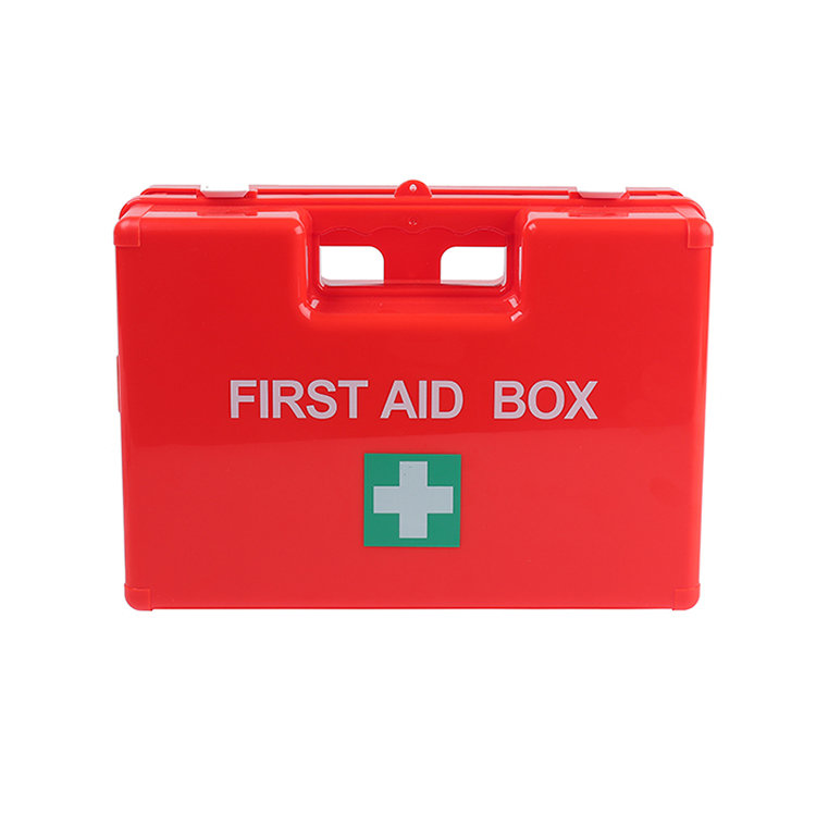 Botiquín de primeros auxilios estándar con contenido según DIN 13157, incluye práctico soporte de pared, botiquín de primeros auxilios en color verde para empresas, oficinas y obras de construcción