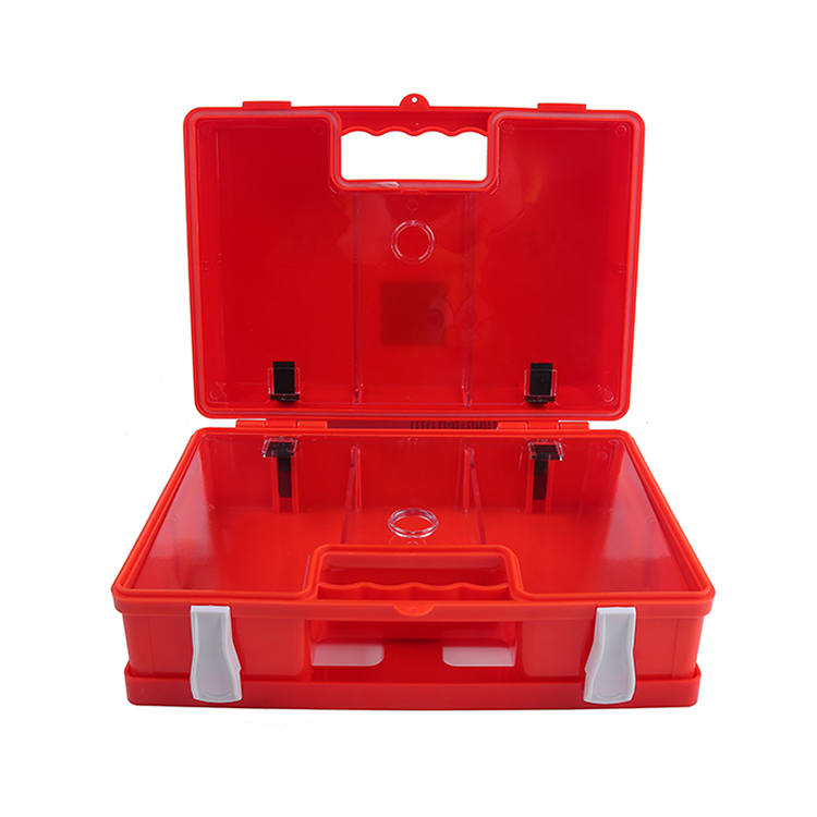 Botiquín de primeros auxilios estándar con contenido según DIN 13157, incluye práctico soporte de pared, botiquín de primeros auxilios en color verde para empresas, oficinas y obras de construcción