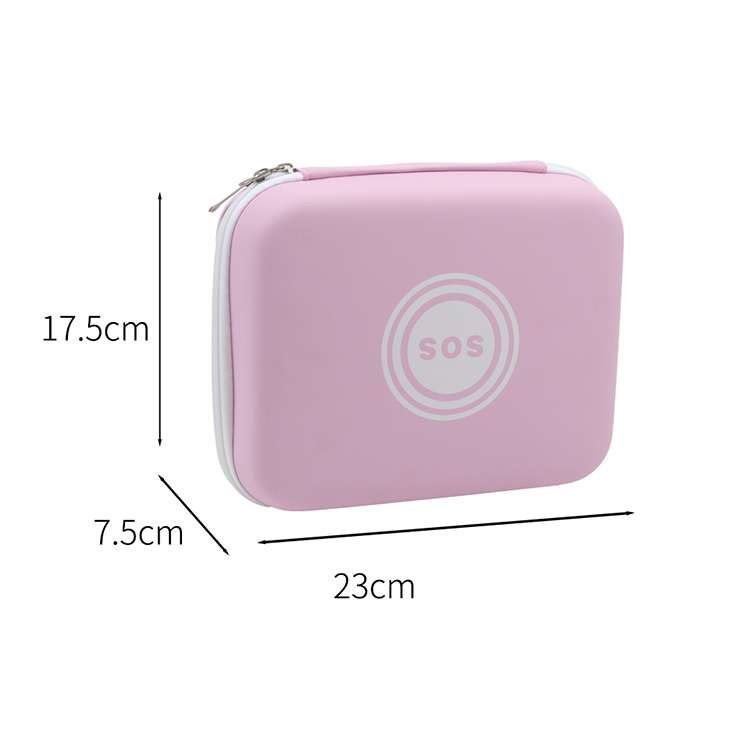 Nuevo estilo rosa botiquín de primeros auxilios EVA Kit impermeable que incluye accesorios médicos para bolsas de cuidado de mujeres, bolsas de maquillaje