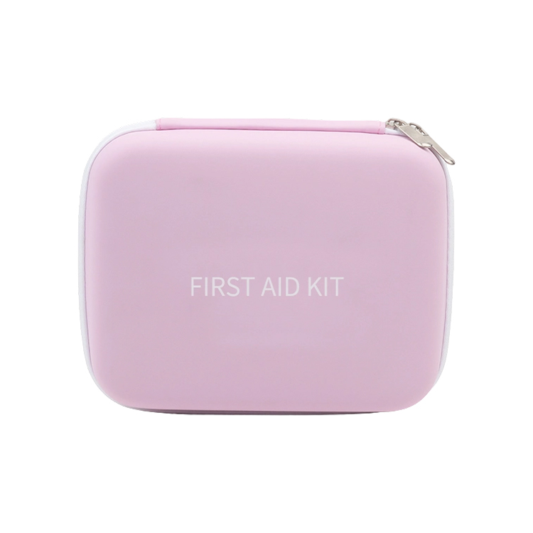 Nuevo estilo rosa botiquín de primeros auxilios EVA Kit impermeable que incluye accesorios médicos para bolsas de cuidado de mujeres, bolsas de maquillaje