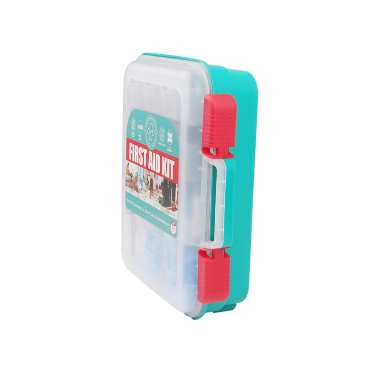 Botiquín de primeros auxilios Estuche rígido rojo 358 piezas Supera las pautas de OSHA y ANSI 100 personas - Oficina, hogar, automóvil, escuela, emergencia, supervivencia, campamento, caza y deportes