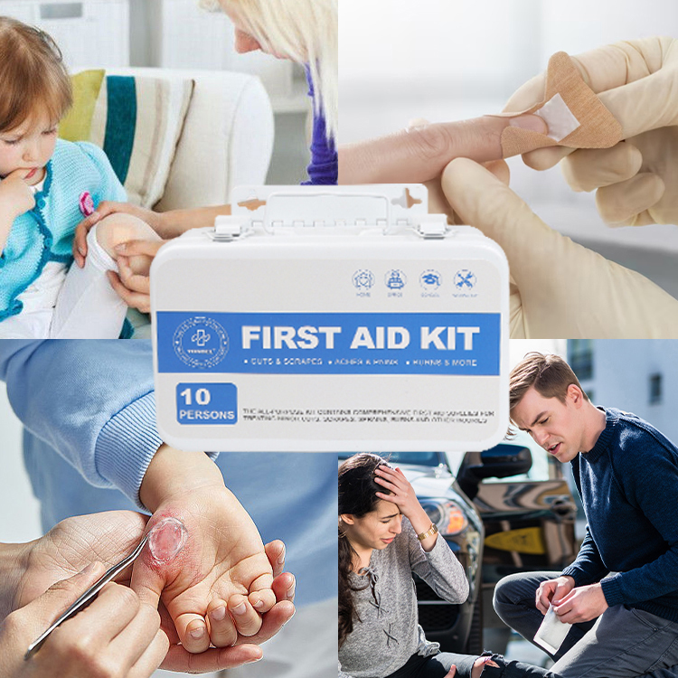 Caja metálica de primeros auxilios para el lugar de trabajo, suministros médicos de pared, botiquín de primeros auxilios para fábrica de cocinas