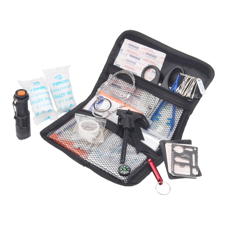 Kit de primeros auxilios a prueba de agua, bolsa seca portátil, Kit de supervivencia de emergencia multifuncional para exteriores, para mochilero, senderismo, pesca, Camping