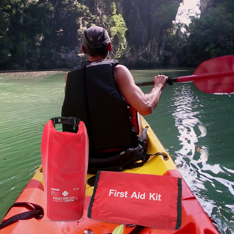 Kit de primeros auxilios a prueba de agua, bolsa seca portátil, Kit de supervivencia de emergencia multifuncional para exteriores, para mochilero, senderismo, pesca, Camping