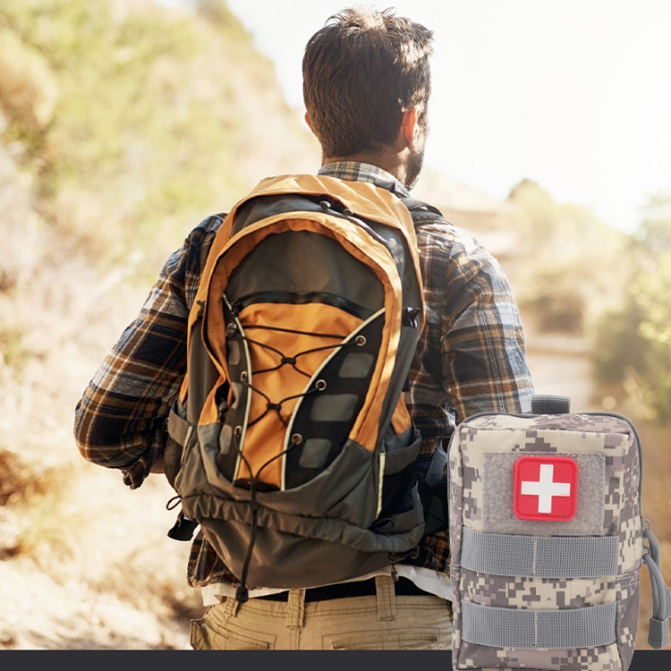 Gran oferta de equipo médico resistente al agua para deportes al aire libre, Mini botiquín de primeros auxilios Molle IFAK, bolsa para senderismo y Camping