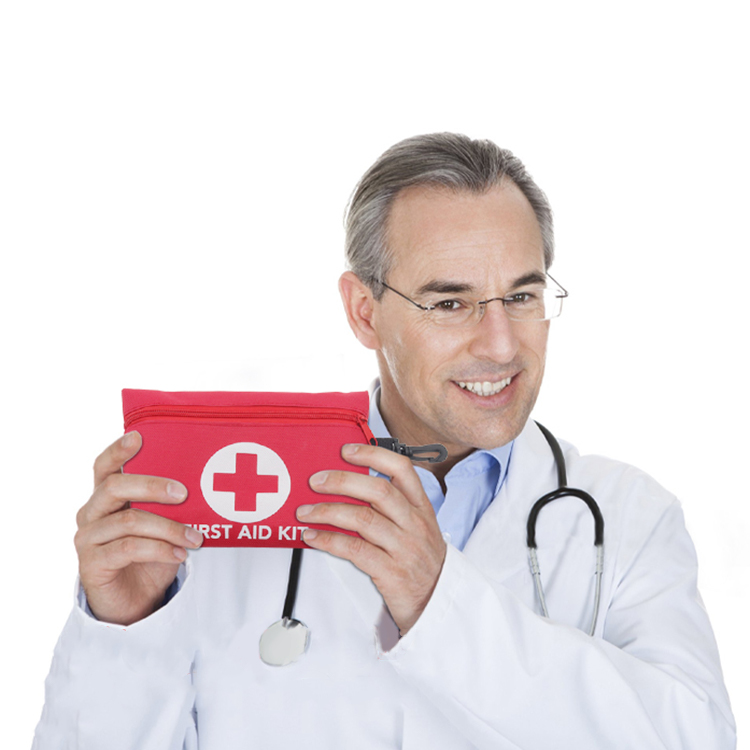 Mini botiquín de primeros auxilios médico portátil de 20x14 cm, botiquín de primeros auxilios de emergencia para viajes deportivos para coche, hogar y oficina como regalo