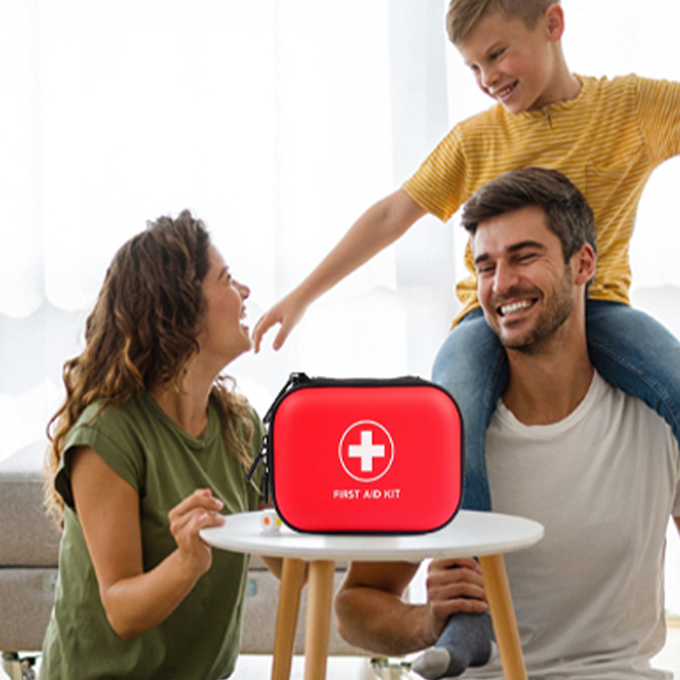 Botiquín médico pequeño y duradero de carcasa dura, resistente al agua, suministros de botiquín de primeros auxilios EVA para regalo, hogar, deportes, coche, senderismo