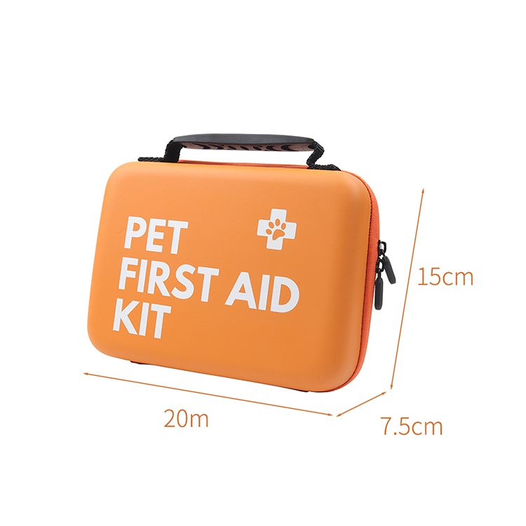 Kit de primeros auxilios para perros y gatos para automóvil - Kit de emergencia para mascotas para viajes en casa o oficina - Elementos esenciales para acampar para perros con termómetro digital, bozal y mini bolsa de primeros auxilios