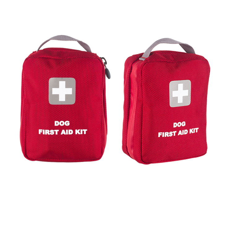 Kit de primeros auxilios para perros y gatos para automóvil - Kit de emergencia para mascotas para viajes en casa o oficina - Elementos esenciales para acampar para perros con termómetro digital, bozal y mini bolsa de primeros auxilios