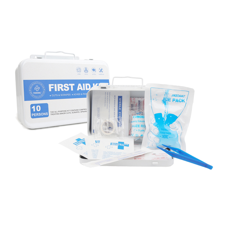 10/25/50 personas Caja de metal de 175 piezas Botiquín de primeros auxilios Accesorios médicos básicos Botiquín de primeros auxilios Botiquín de primeros auxilios para el hogar Oficina al aire libre